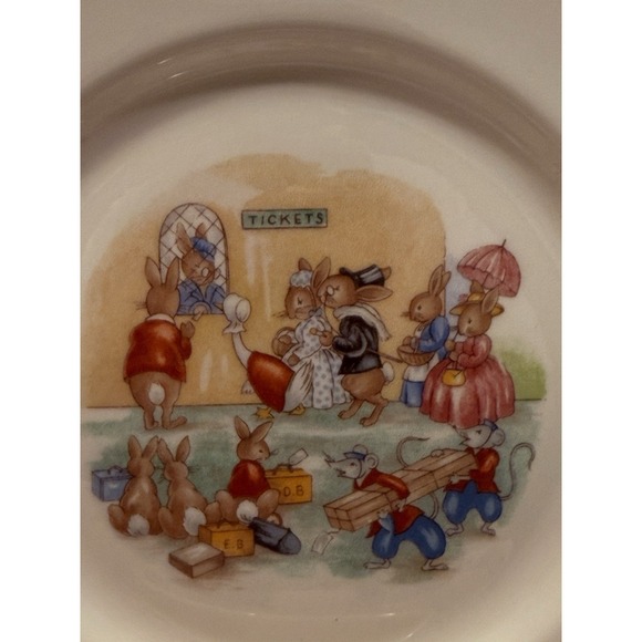 Royal Doulton Bunnykins 3pc Set Bowl Plate Mug Vintage England - Picture 3 of 11